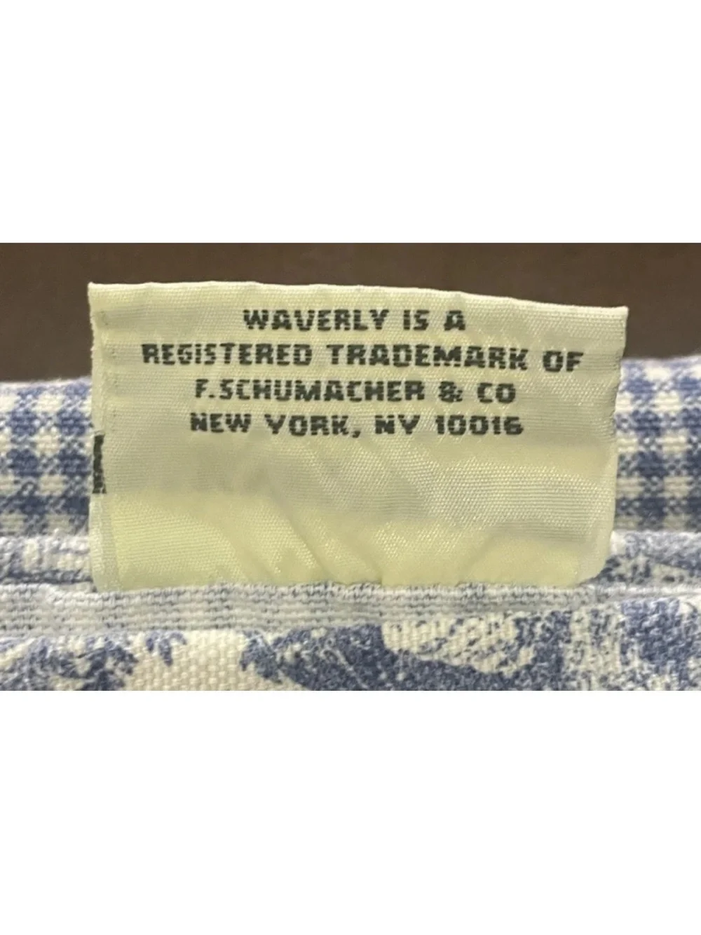 Title: Waverly Blue Gingham Pastoral Toile Tablecloth 88x124 French Country